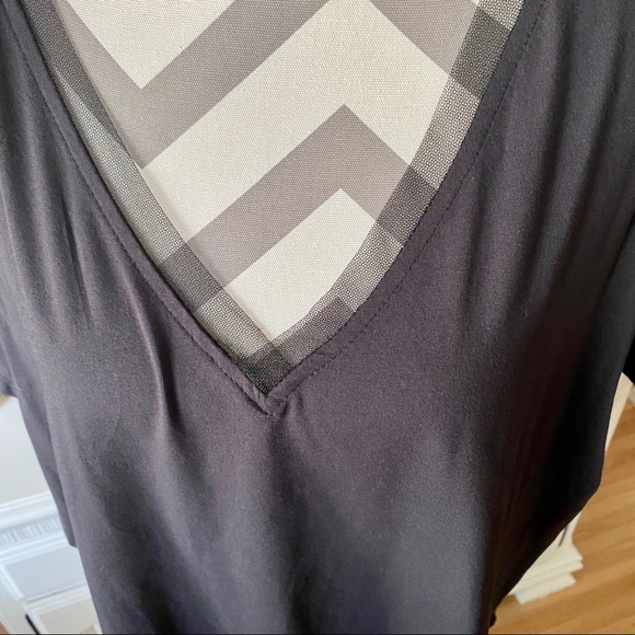 Black Floral Print Back Top - Picture 3 of 8